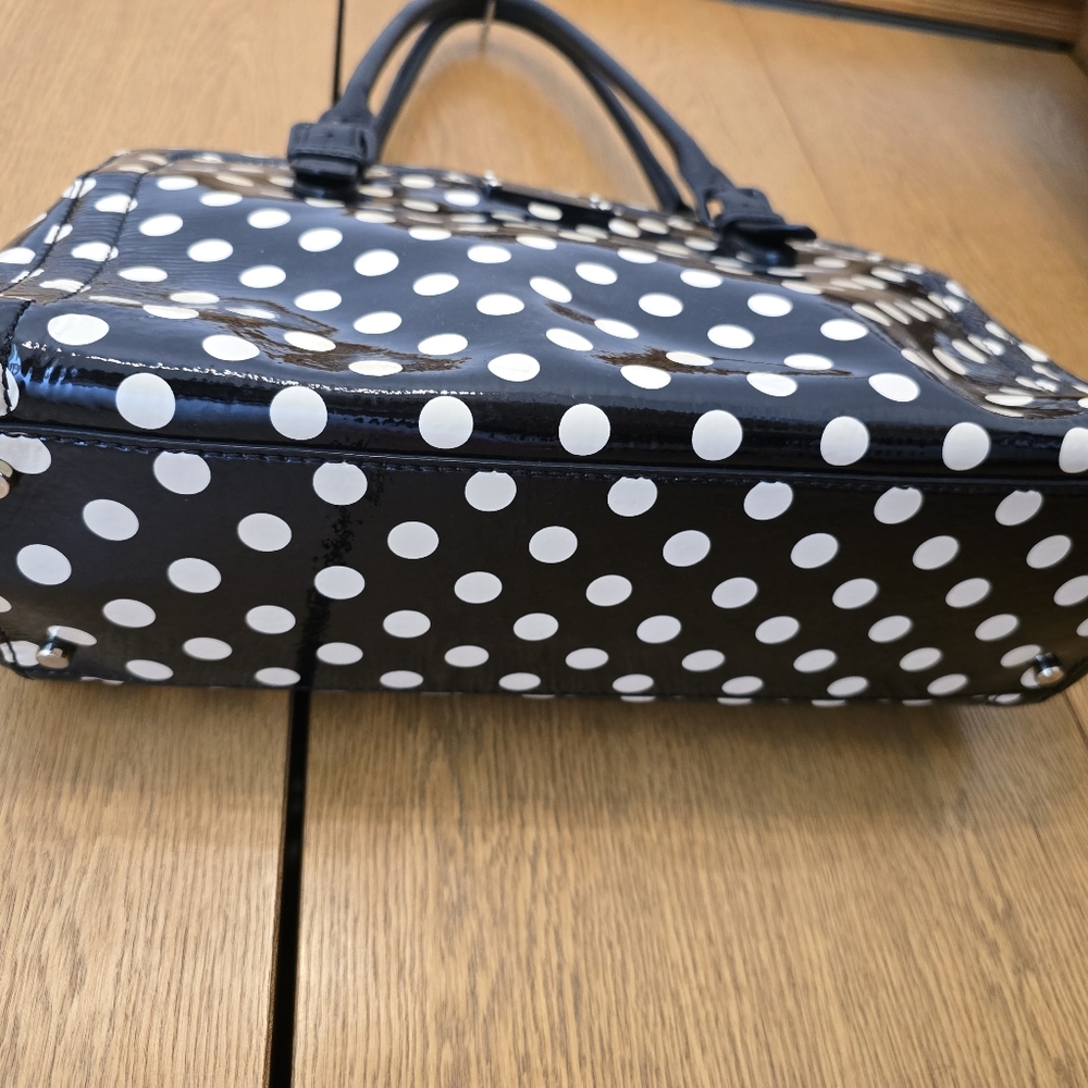 Kate Spade Black and Cream Polka Dot Shoulder Bag, EUC - Picture 4 of 12